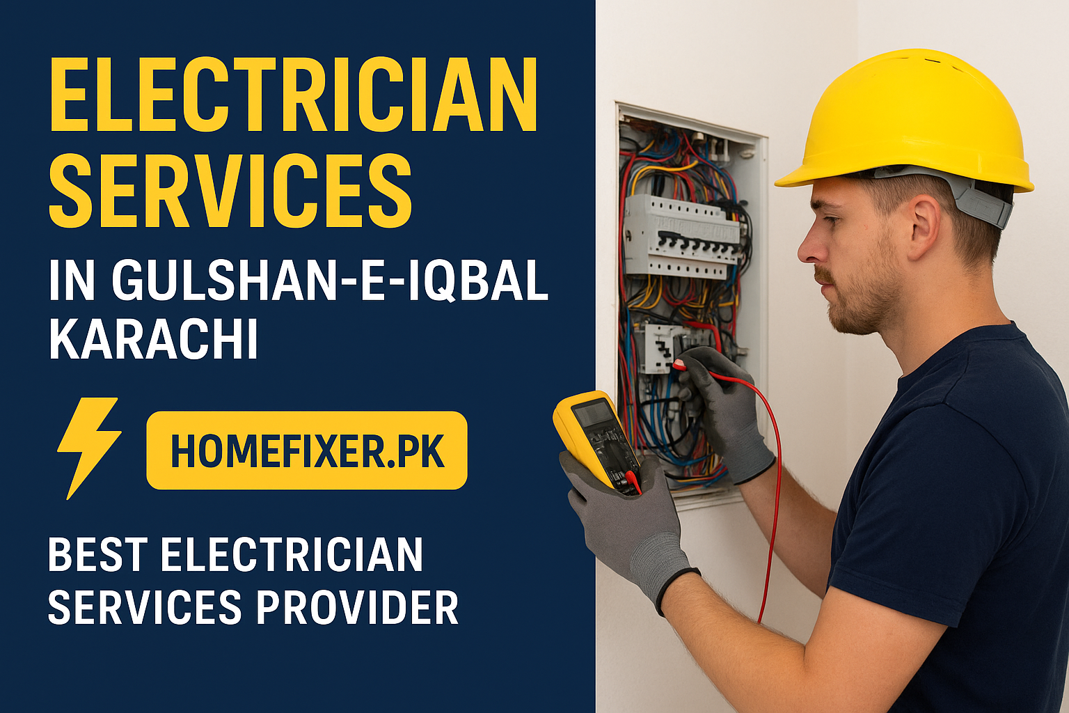 Electrician Services in Gulshan-e-Iqbal Karachi - visit & inspection charges 1 Electrician Services in Gulshan-e-Iqbal Karachi