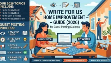 Write For Us Home Improvement – Guide (2026) for Guest Posting Success