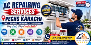 Home 62 AC Repairing Services in PECHS Karachi Homefixer.pk