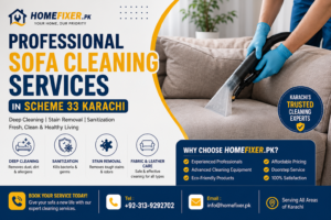 Professional Sofa Cleaning Services in Scheme 33 Karachi Homefixer.pk