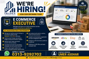 We are Hiring eCommerce Executive at Tradex International